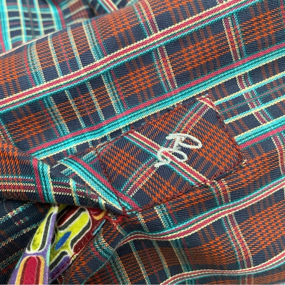 Robert Graham Plaid Button Up Flip Cuff Shirt - Picture 14 of 16